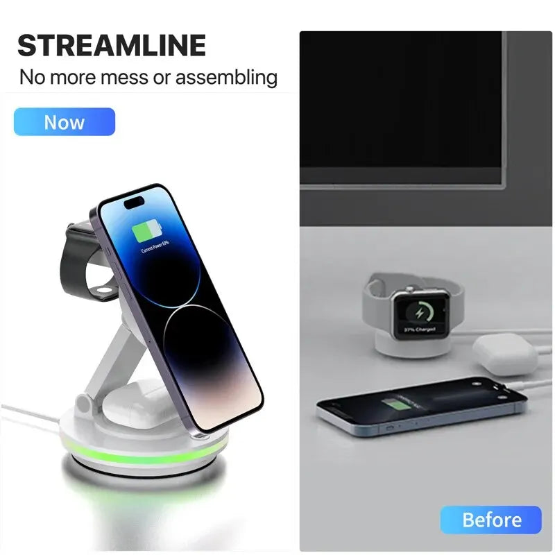 180° Rotate Foldable Magnetic Wireless Charger Stand