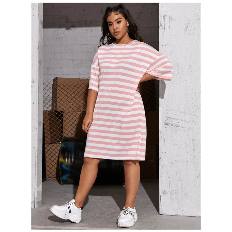 Oversize Casual T-shirt Dress Women's