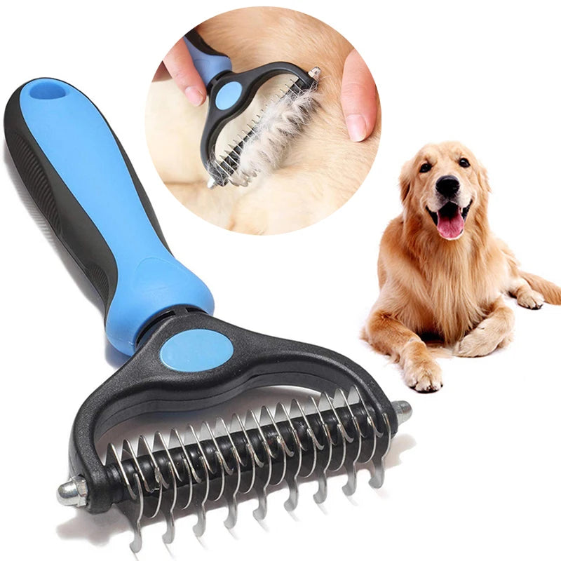 Pet Deshedding Brush Dog Hair Remover