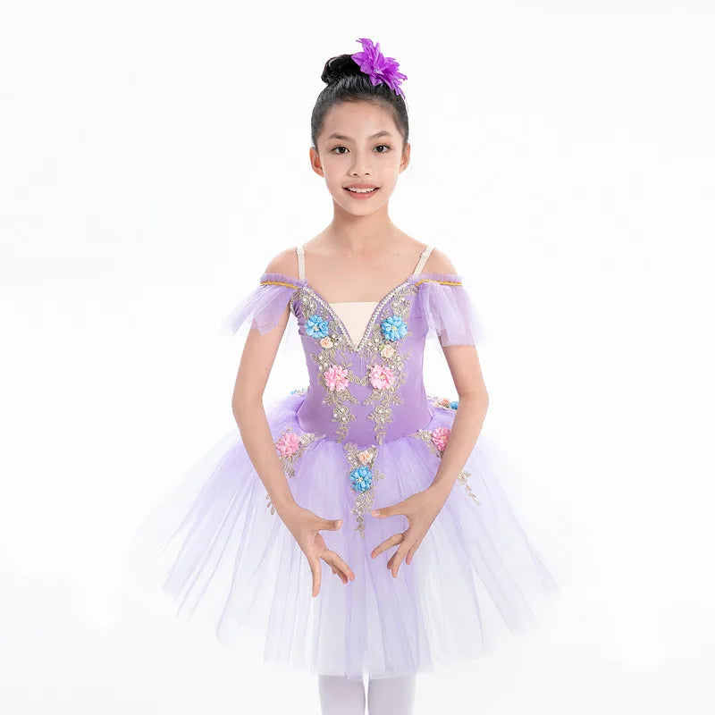 Jupe de ballet pour enfants, jupe de danse pour filles, combinaison de ballet 