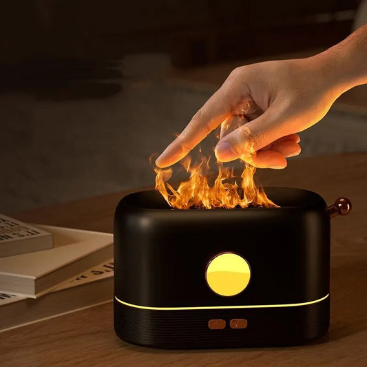 200Ml 3D Flame Humidifier Essential Oil Diffuser