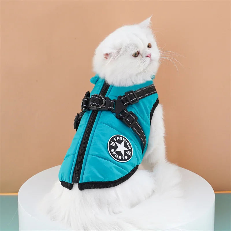 Large Pet Dog Jacket With Harness