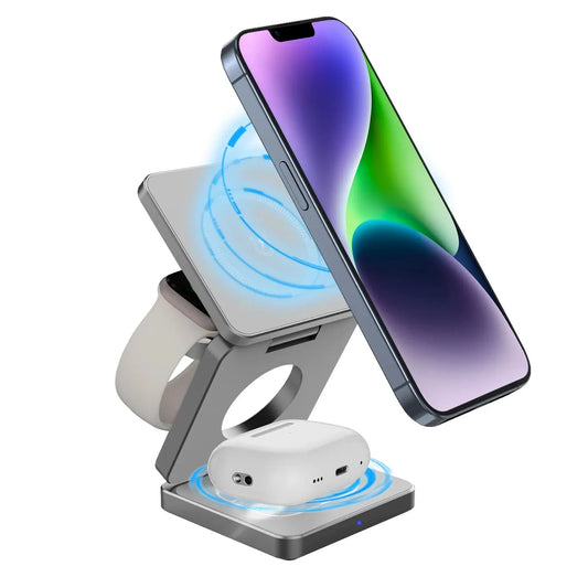 3 In 1 Wireless Charger Stand for iPhone 15 14 13 12